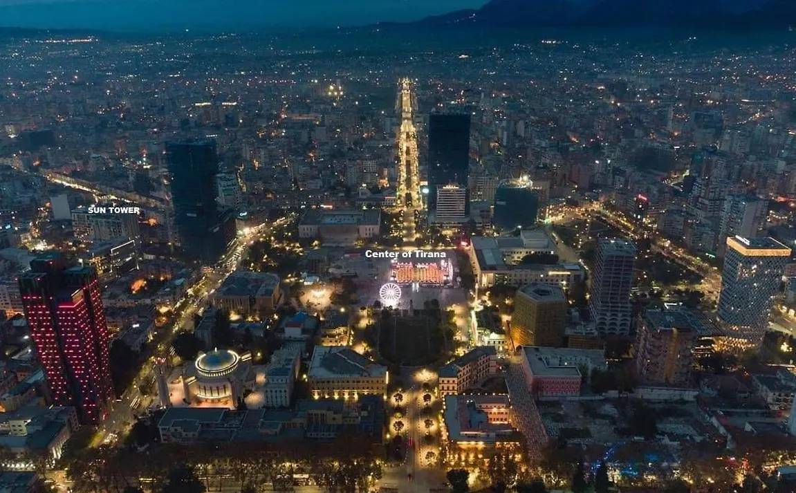 Sun Tower Luxury Suite-View From Of Tirana Center 0*,  Albania